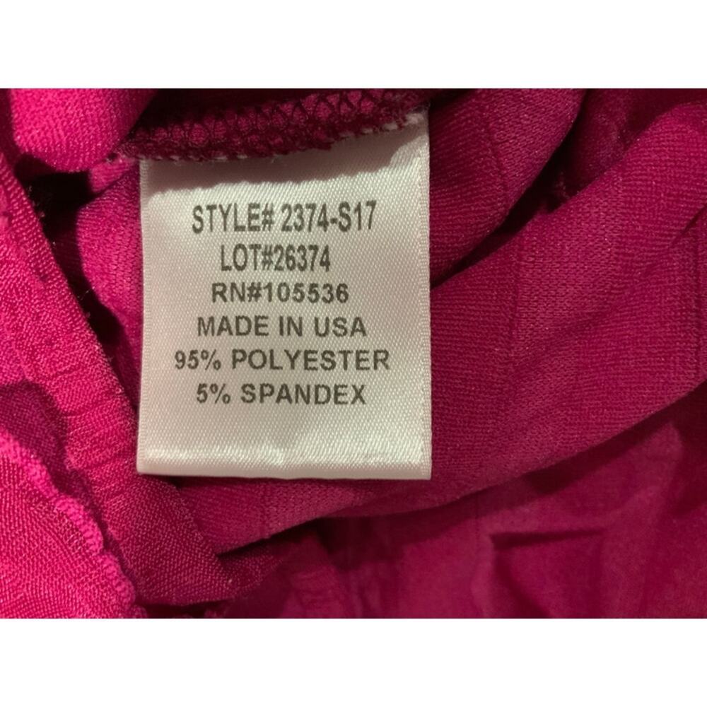 Medium Fuchsia Textured Ruffle Top - Picture 5 of 7